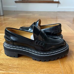 Proenza Schouler Black Lug Sole Platform Loafers